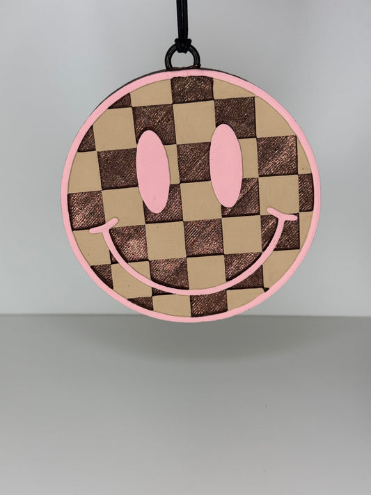 CUSTOM Checkerd Smiley Freshie