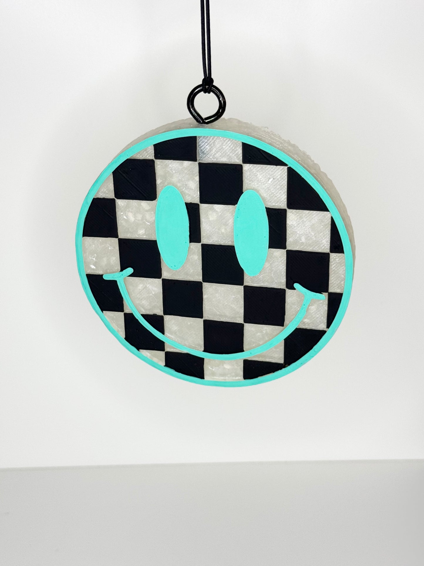 WHOLESALE - Round Checkered Smiley Face Freshie