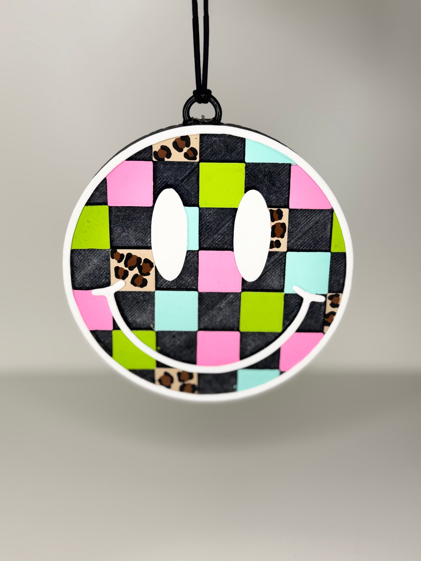CUSTOM Checkerd Smiley Freshie