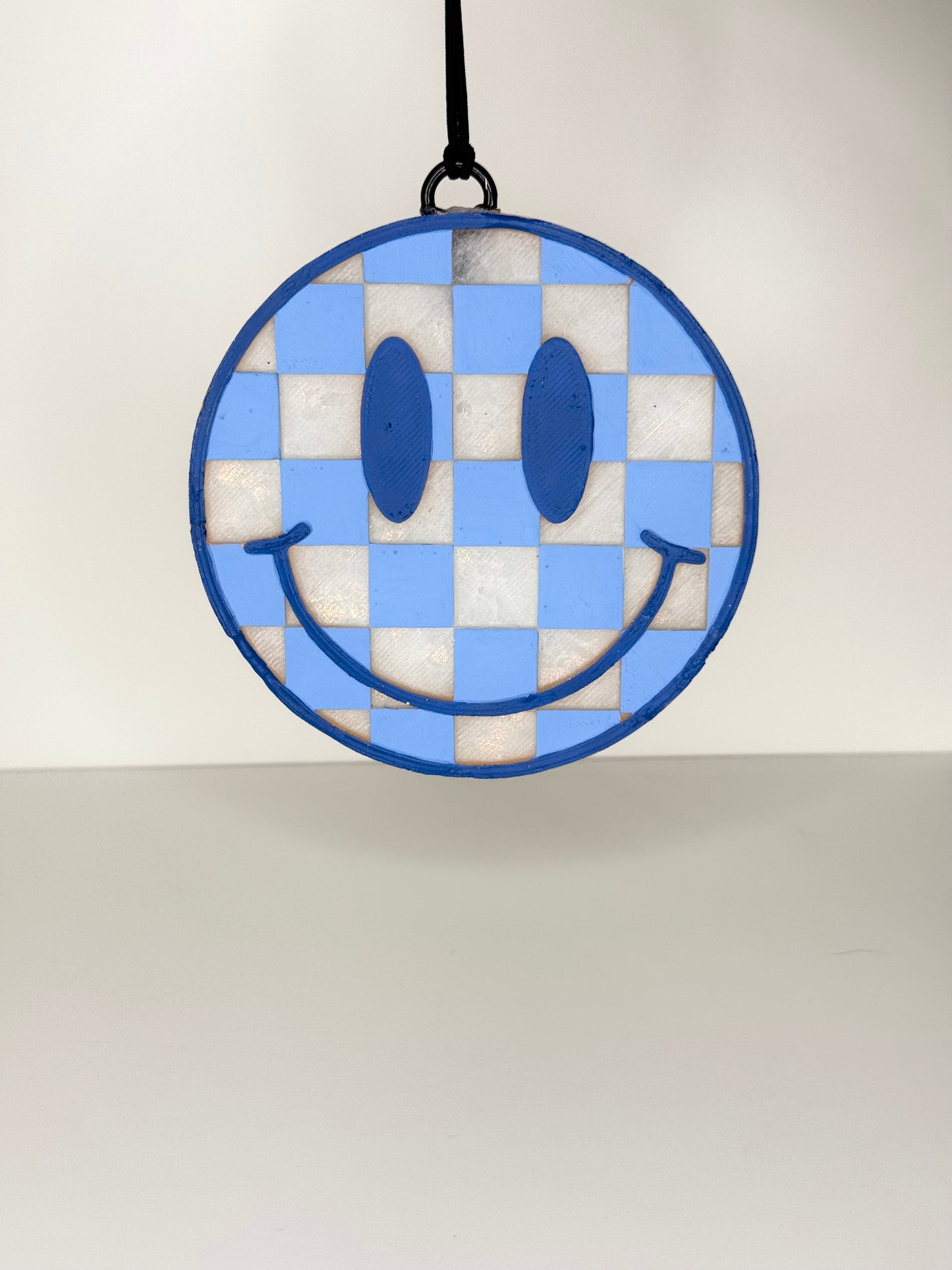 WHOLESALE - Round Checkered Smiley Face Freshie