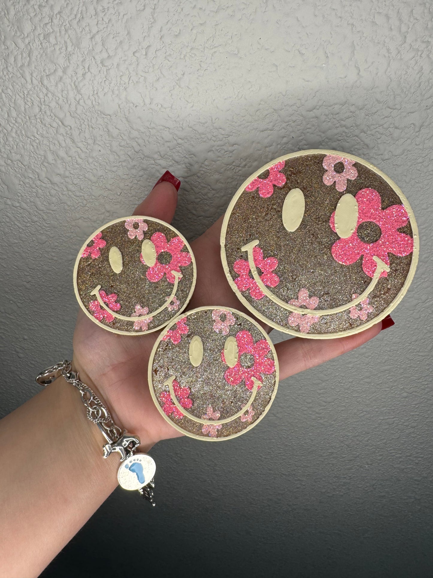 WHOLESALE - Floral Smiley Face Freshie