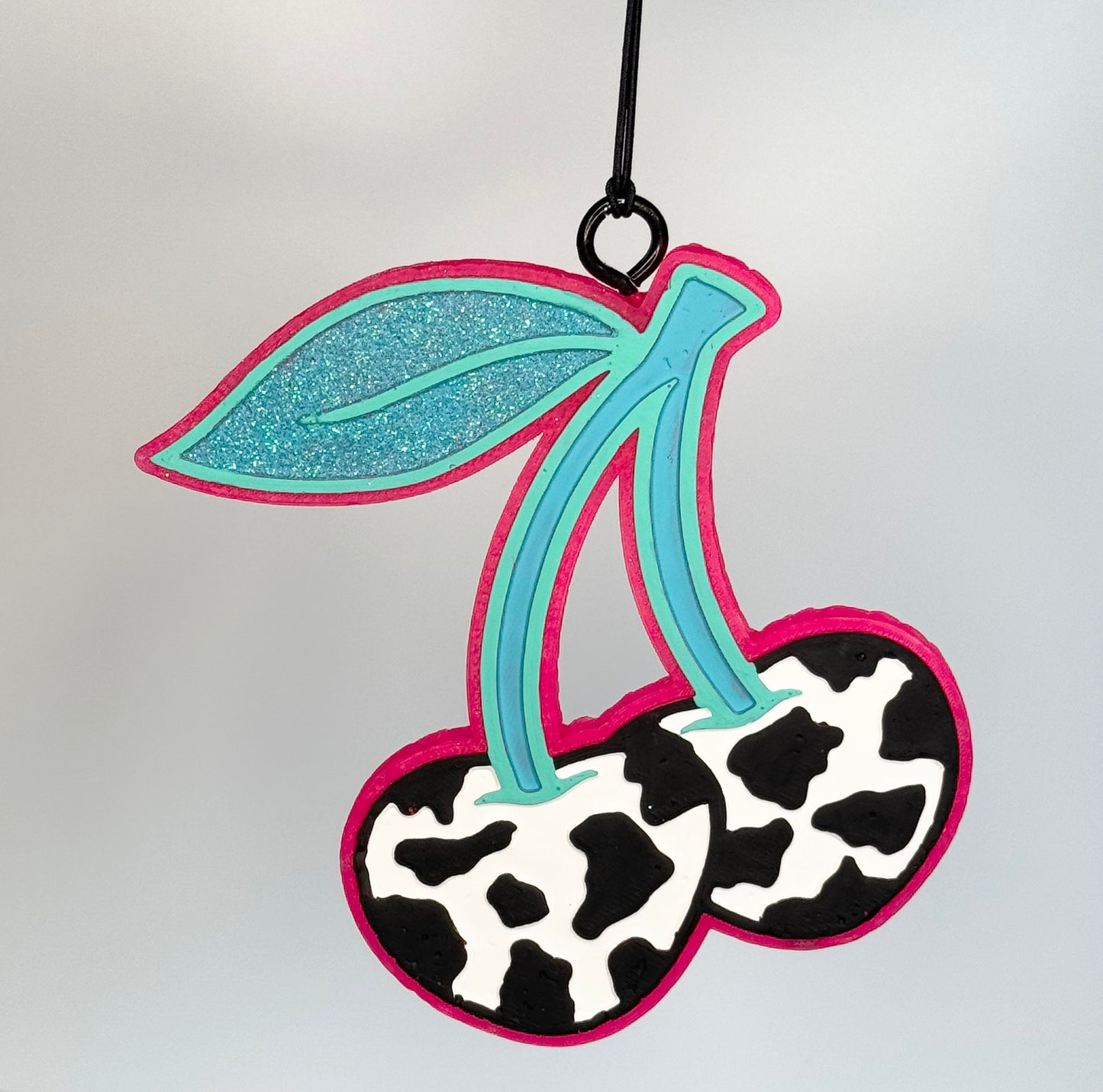 CUSTOM Cow Print Cherry Freshie
