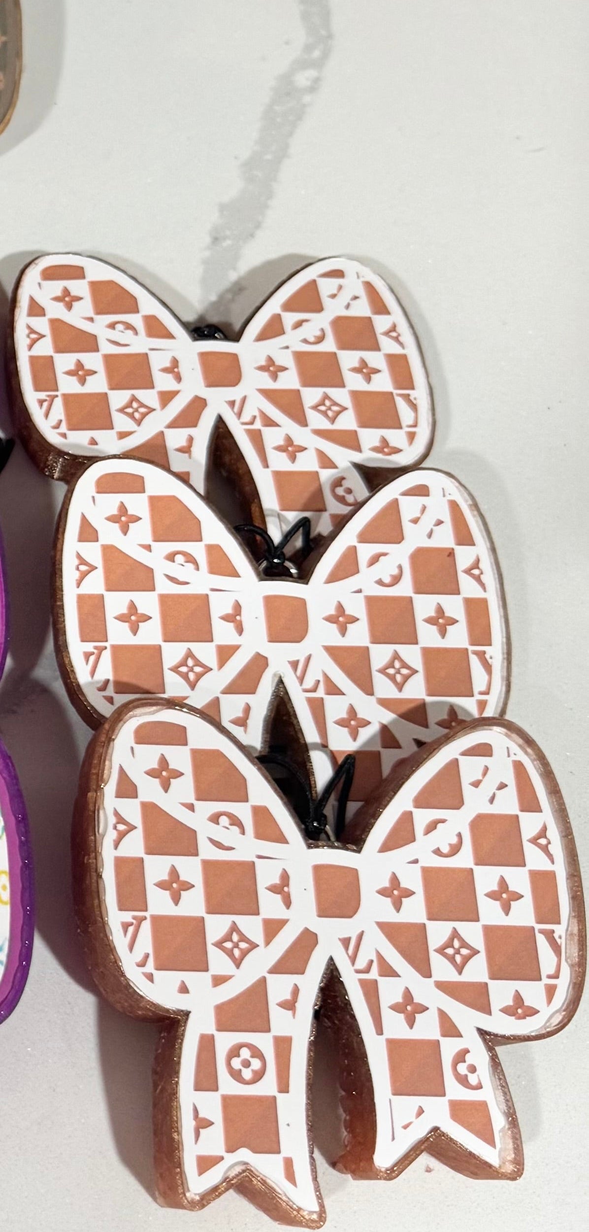 WHOLESALE - LV Checkered Bow Freshie