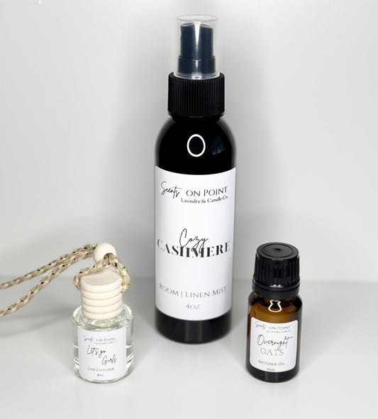 Room Spray, Diffuser Oil & Car Diffuser Gift Bundle