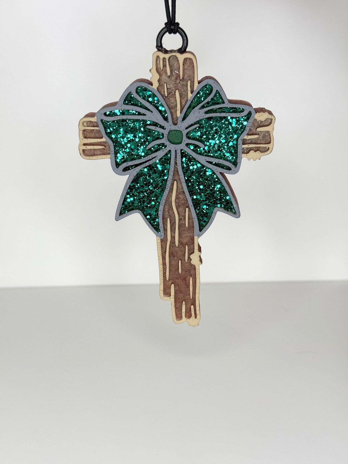 WHOLESALE - Wooden Cross with a Bow Freshie