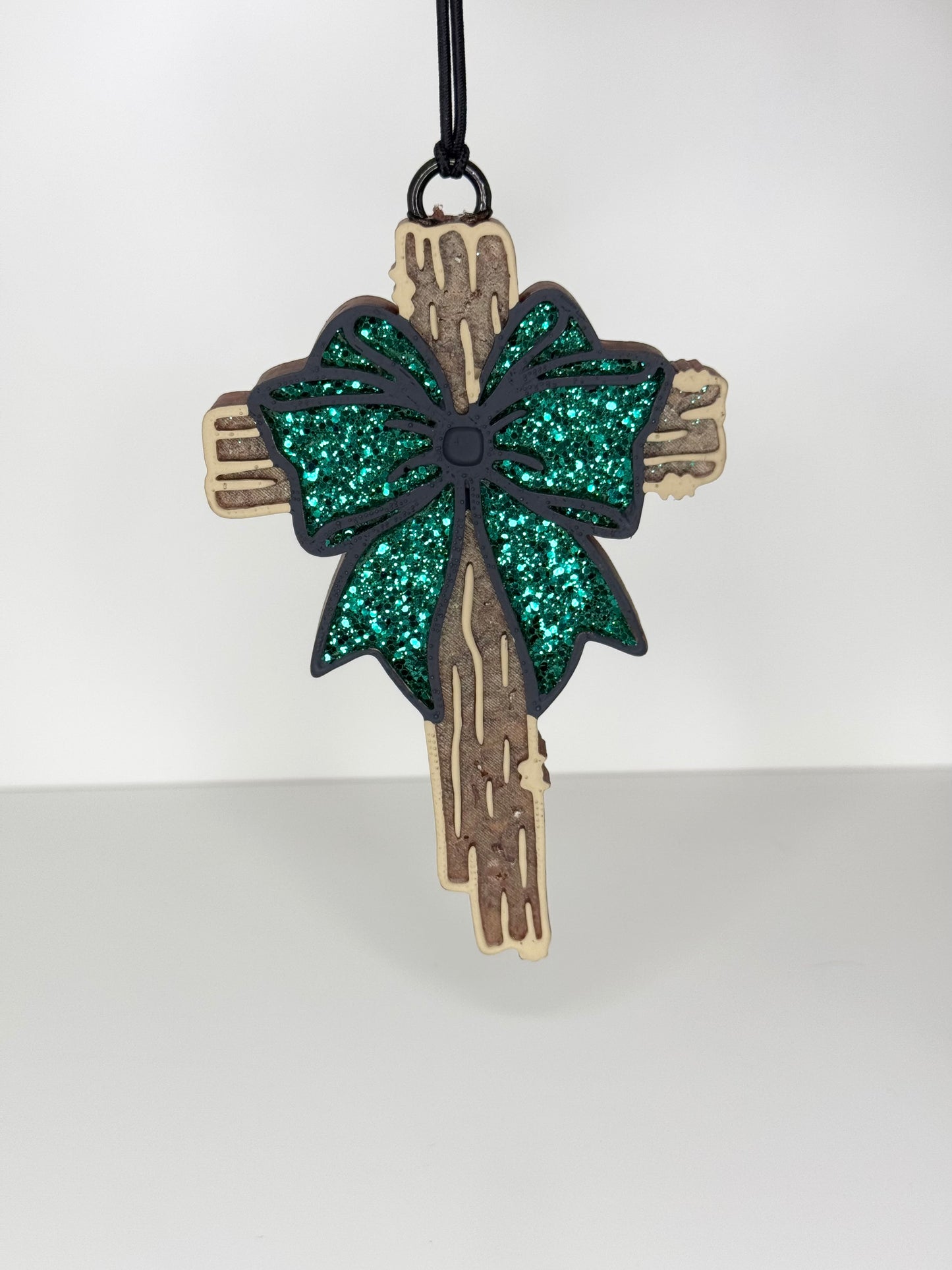 WHOLESALE - Wooden Cross with a Bow Freshie