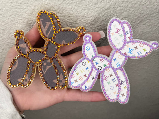 WHOLESALE - LV Brown Monogram Balloon dog Freshie (Add Rhinestones)
